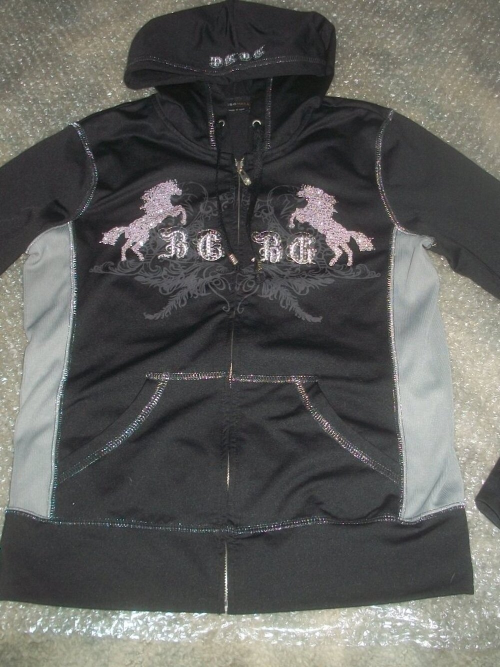 womens BCBG sweatshirt. sequins.Hoodie.Size small